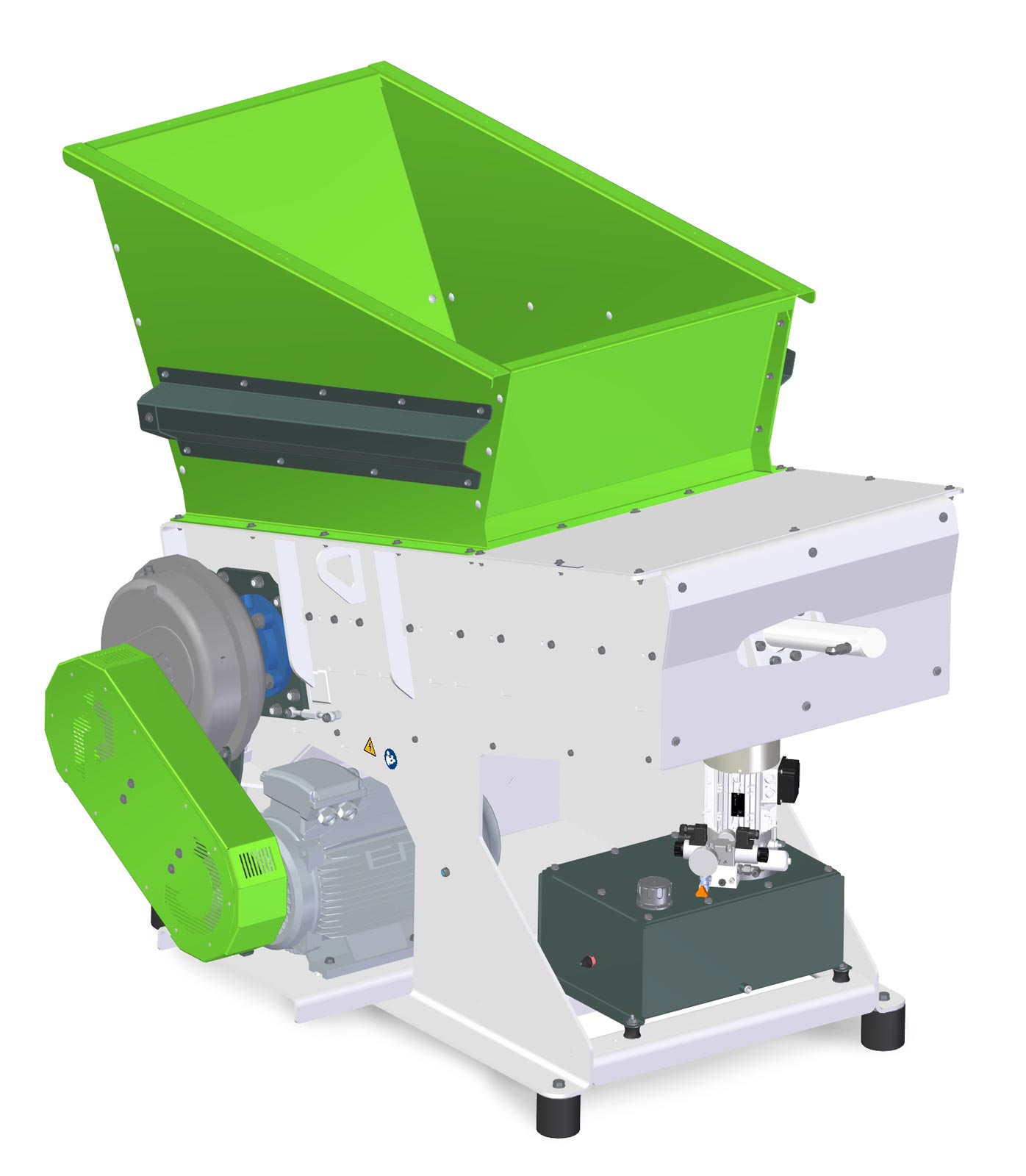 3D-Rendering vom Holzzerspaner LL 800, 1000, 1200 Polyoid der Pauger Maschinenbau GmbH